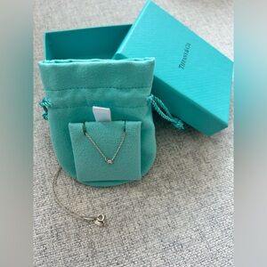 Tiffany Elsa Peretti Diamonds by the Yard® Single Diamond Pendant in Silver